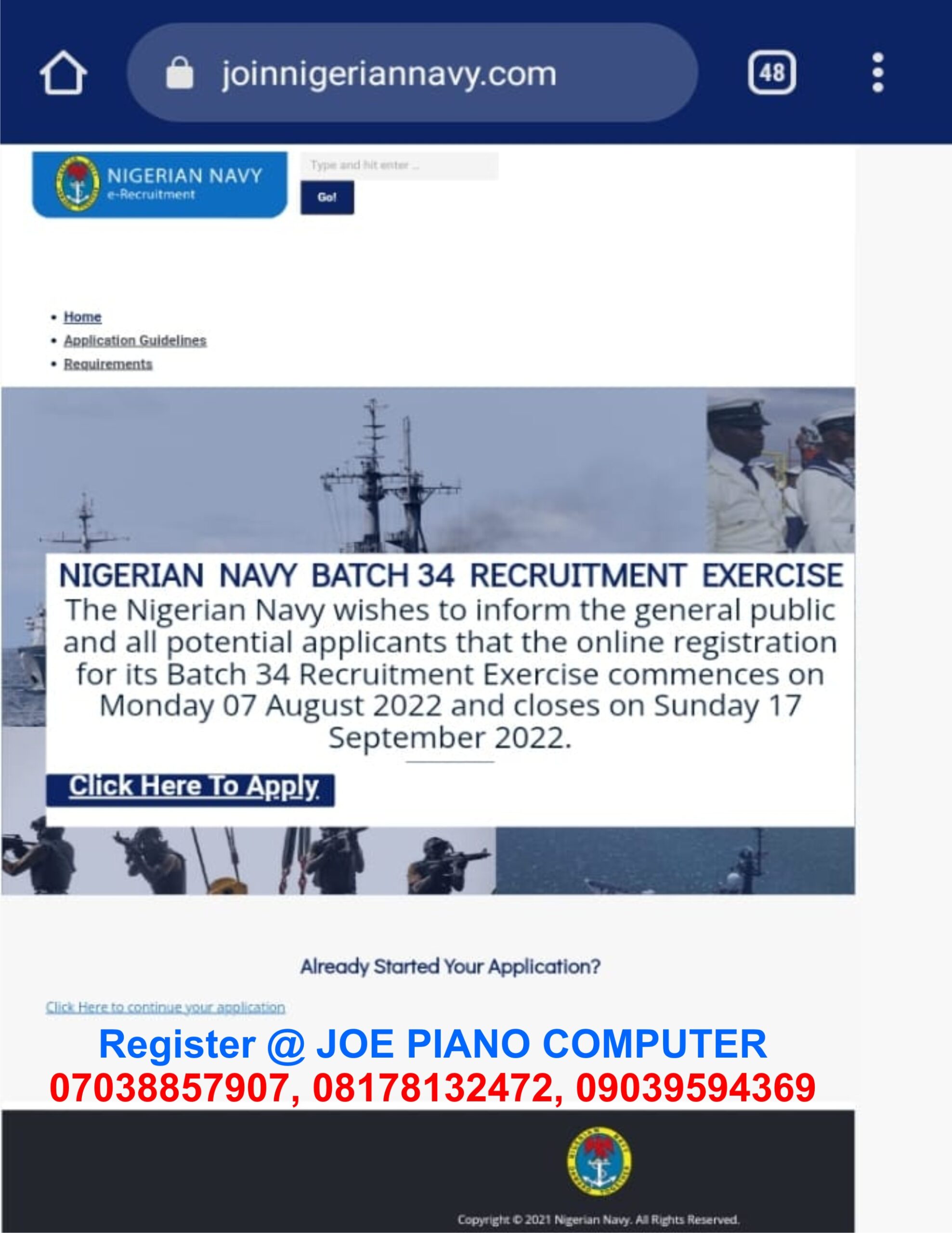 nigerian navy recruitment 2022 to 2023